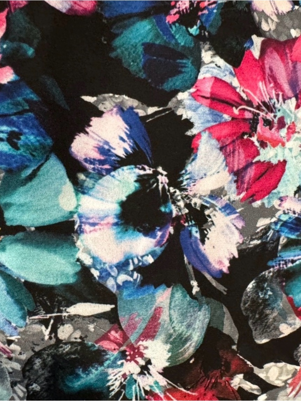 NYDJ Floral 3/4 Sleeves Pleated Back Top Size 2X Multicolor - Picture 5 of 11